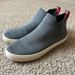 Rothy's The Chelsea High Top Boot Sneaker In Melange Gray